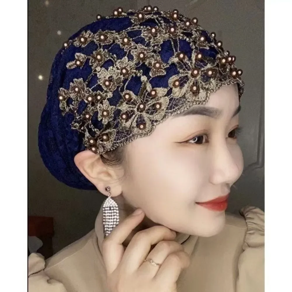 Go Ethnic Fashion - 女性のラインストーンビーニー,エスニックスタイルの原宿カジュアルキャップ,エレガントなストリートウェア,女性のスカリー,ファッション帽子