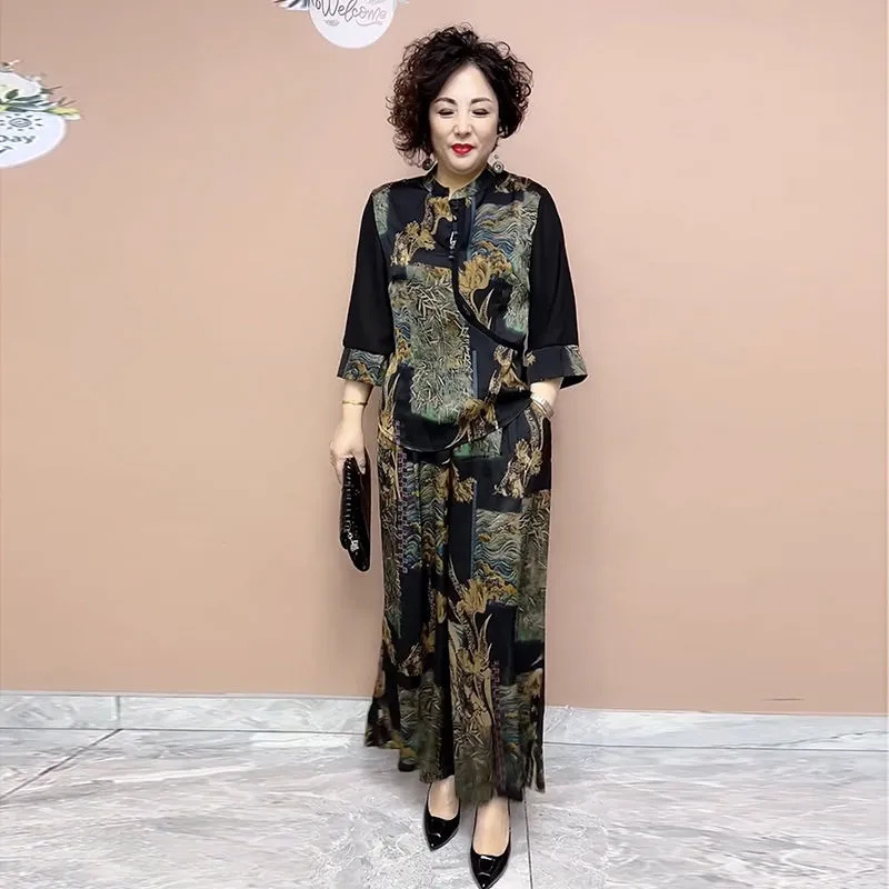 女性用ワイドレッグパンツセット,ルーズフィット,レディースフ - New Ethnic Fashion のレビューと価格