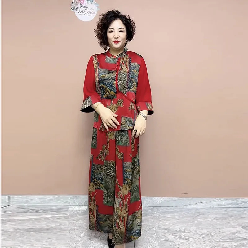 女性用ワイドレッグパンツセット,ルーズフィット,レディースフ - New Ethnic Fashion のレビューと価格